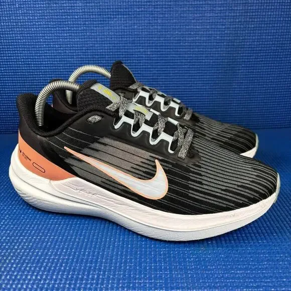 🔴 NIKE AIR WINFLO 9 Women`s Size 9 Black Grey Athletic Running Shoes DD8686-004 - Picture 3 of 8